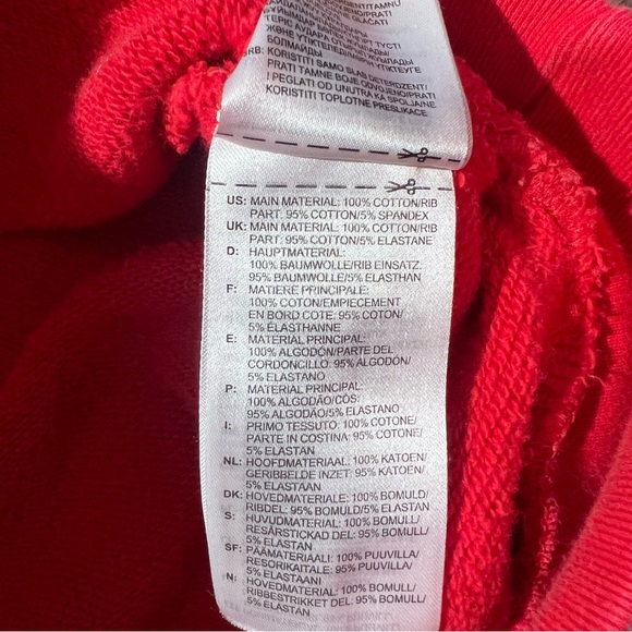 Adidas Men's Red cotton crewneck - Picture 5 of 6